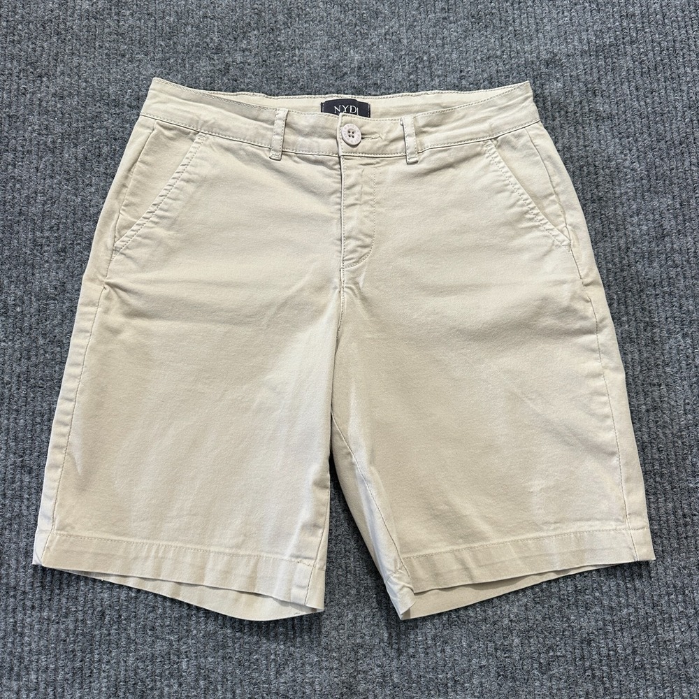 NYD Lift x Tuck Tech Womens Shorts Size 0 Beige Comfort Outdoor Mid Rise